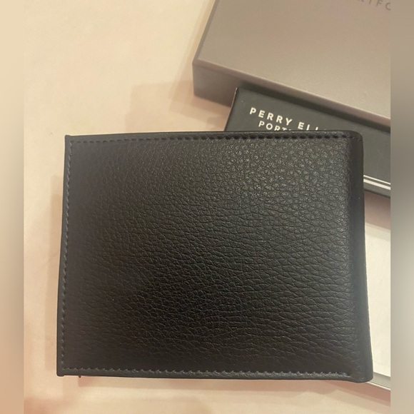 Perry Ellis Portfolio Slim Bifold Wallet Navy NWT - Picture 3 of 6